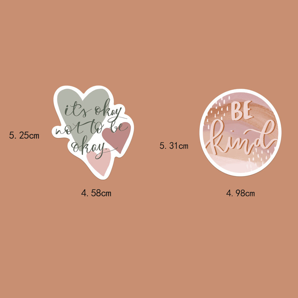 50 Sheets Inspirational Phrase Graffiti Waterproof Stickers