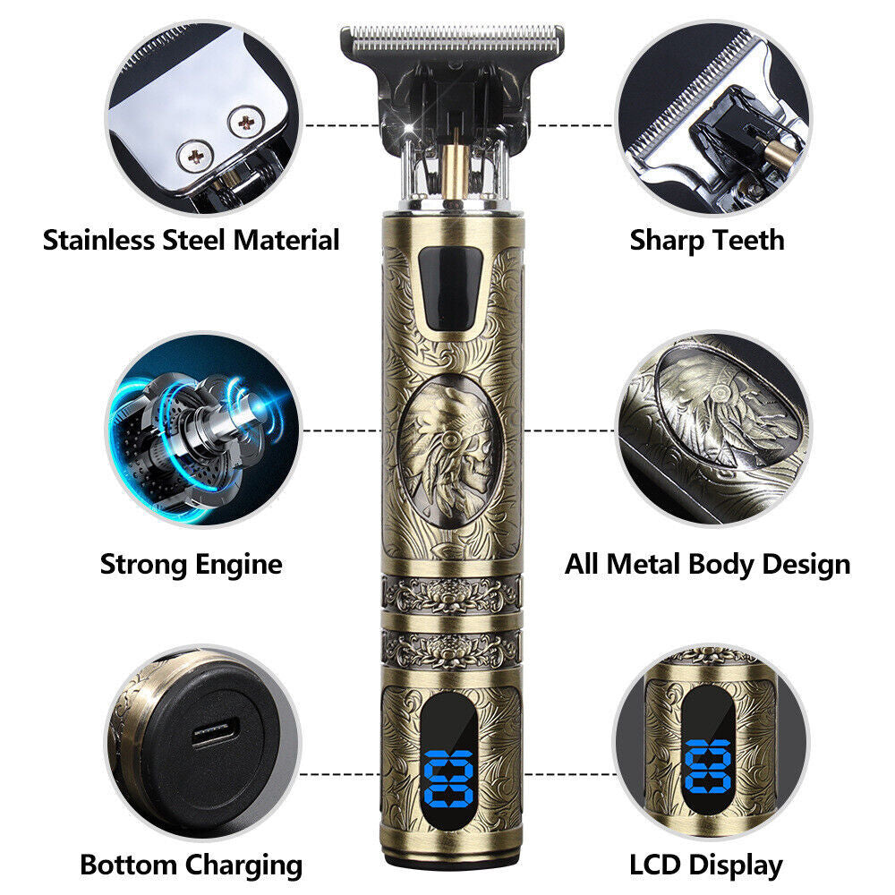 Beard Trimmer Hair Clippers Cordless Hair Cutting Kit Barber Shaving Machine For Men USB Rechargeable